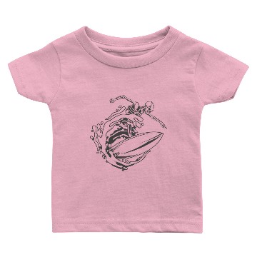 Discover Surfing Skeleton 1 Baby T-shirts