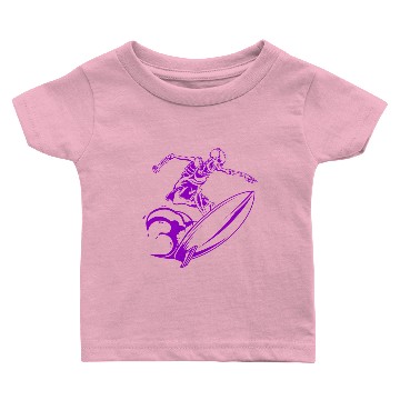 Discover Surfing Skeleton 3b Baby T-shirts