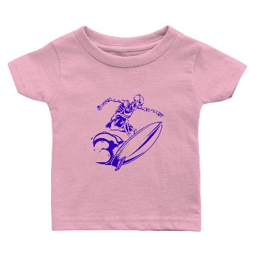 Discover Surfing Skeleton 3c Baby T-shirts