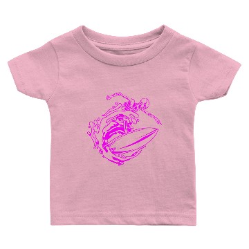 Discover Surfing Skeleton 1b Baby T-shirts