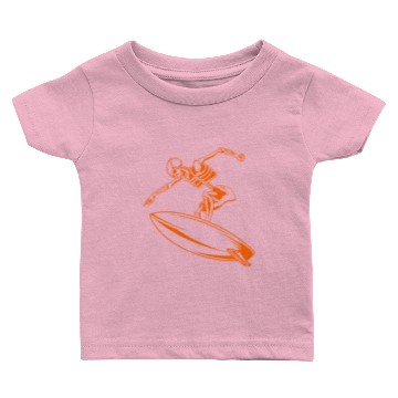Discover Surfing Skeleton 4a Baby T-shirts
