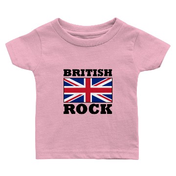Discover British Rock with Union Jack Flag Poster Baby T-shirts
