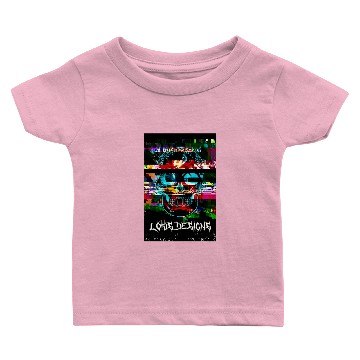 Discover SUGAR SKULL glitch poster Baby T-shirts