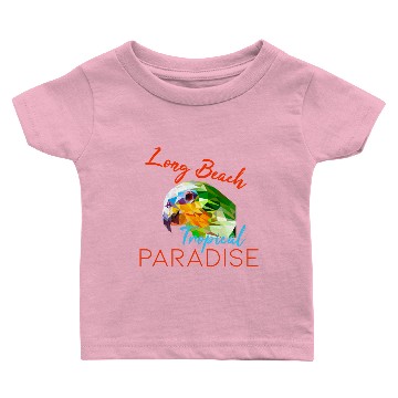 Discover Parrot Long Beach lettering Baby T-shirts