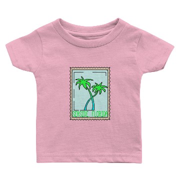 Discover Seaside Florida Palm Trees Souvenir Hawaiians Baby T-shirts