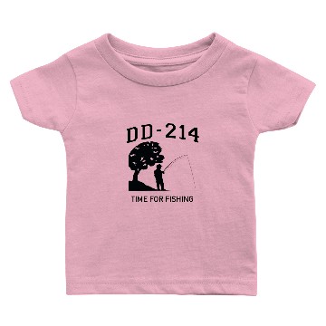 Discover dd214 Baby T-shirts Lucky Gone Fishing Baby T-shirts