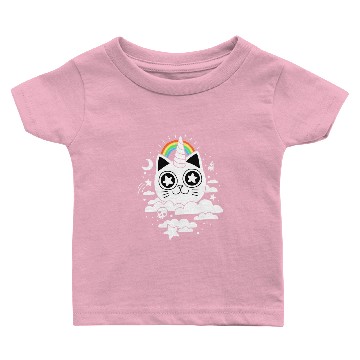 Discover This Is Your Cat On Catnip Cloud Cat Skull Baby T-shirts