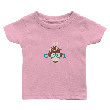 Discover Be Cool Monkey Face & Glasses Vintage Baby T-shirts
