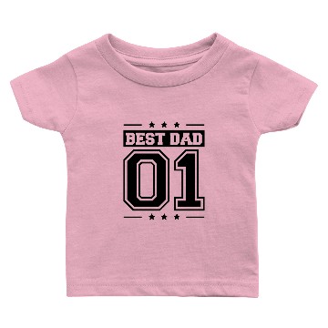 Discover logo first 01 stamp text dad best ever love dad be Baby T-shirts