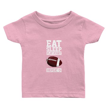 Discover Eat Sleep Play Rugby Repeat Baby T-shirts