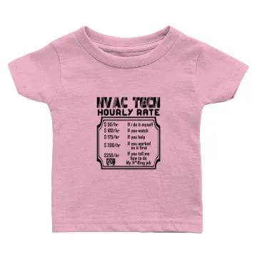 Discover HVAC Tech Hourly Rate Baby T-shirts