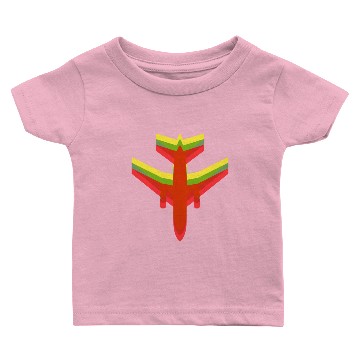 Discover Multi Colored Jet Airplane in Motion Baby T-shirts