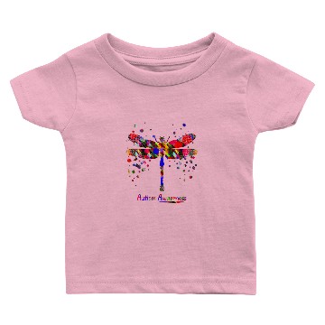 Discover Autism dragonfly Baby T-shirts
