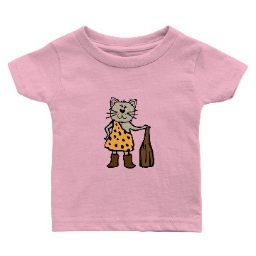 Discover Cat Stone Age Caveman Baby T-shirts