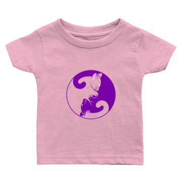Discover cat ying yang Baby T-shirts