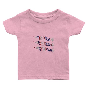 Discover Three Spitfire British Warplanes Baby T-shirts