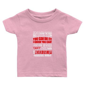 Discover BASEBALL MOM NEVER GIVE UP Baby T-shirts