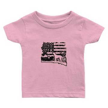 Discover Duck Hunting Flag Baby T-shirts