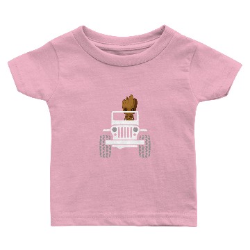 Discover Baby Groot Drive A Jeep Baby T-shirts