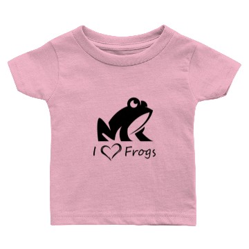 Discover Love Frogs Black Baby T-shirts