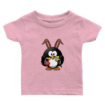 Discover Easter Funny penguin in comic style. Baby T-shirts