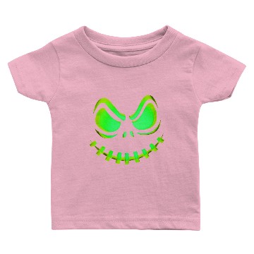 Discover Scary Evil Pumpkin Face Halloween Jack-O-Lantern Baby T-shirts