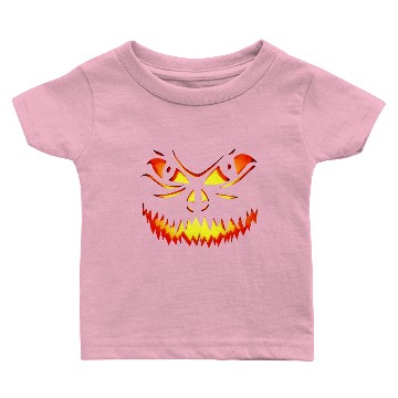 Discover Scary Evil Pumpkin Face Halloween Jack-O-Lantern Baby T-shirts