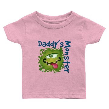 Discover Daddy's Monster - Green Baby T-shirts
