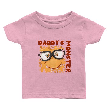 Discover Daddy's Monster - Orange Baby T-shirts