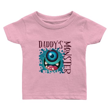 Discover Daddy's Monster - Blue Baby T-shirts