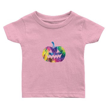 Discover Tie Dye Pumpkin Face Jack O Lantern Baby T-shirts