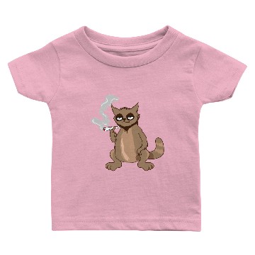 Discover A cat smoking a joint Baby T-shirts