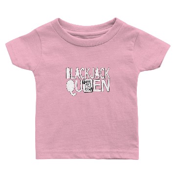 Discover Fun Adult Card Games Baby T-shirts Blackjack Queen