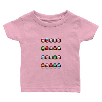 Discover Mushroom Countries Baby T-shirts