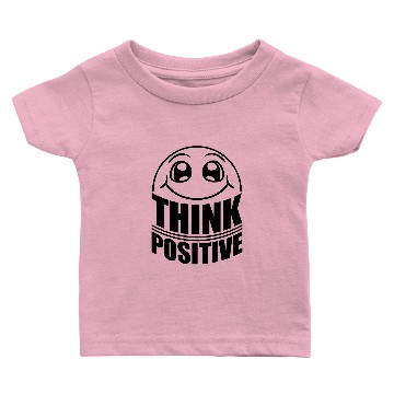 Discover face think cool think positive stay positive optim Baby T-shirts