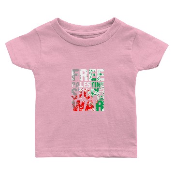 Discover Free Palestine Stop the war Baby T-shirts