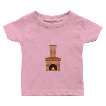 Discover Chimney Fireplace gift idea christmas santa Baby T-shirts