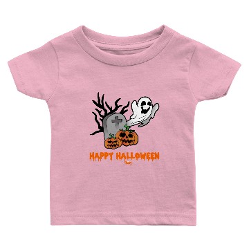 Discover Halloween Ghost Gravestone Pumpkin Tombstone Baby T-shirts