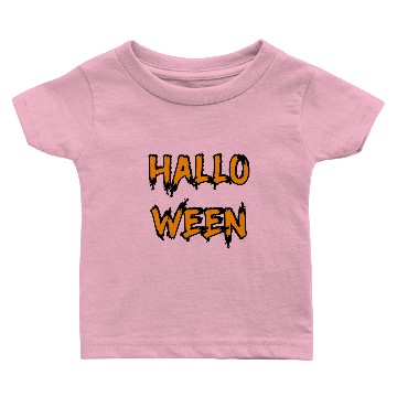 Discover Halloween text orange black Baby T-shirts