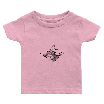 Discover Bigfoot Riding Loch Ness Monster Baby T-shirts