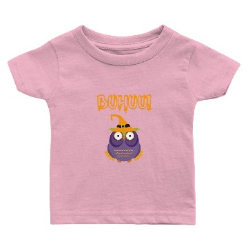 Discover Halloween owl buhuu orange Baby T-shirts
