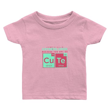 Discover copper tellurium cute chemistry joke element Baby T-shirts