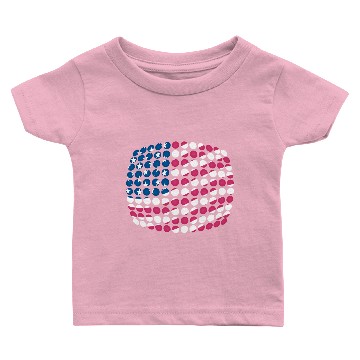 Discover US flag (Dotted) Baby T-shirts