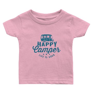 Discover Happy camper no frame Baby T-shirts