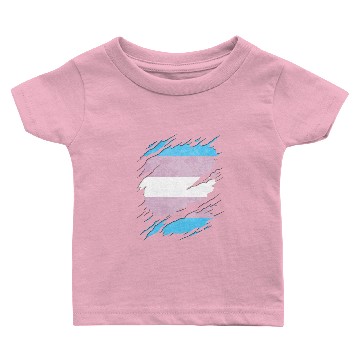Discover Transgender Pride Flag Ripped Reveal Baby T-shirts