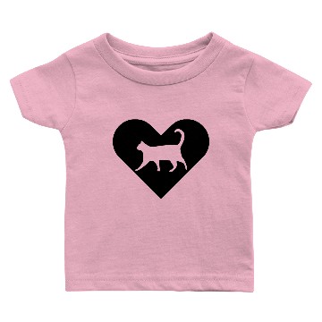 Discover Heart-Cat (black) Baby T-shirts
