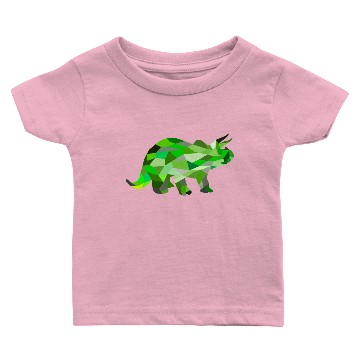 Discover triceratops green Baby T-shirts