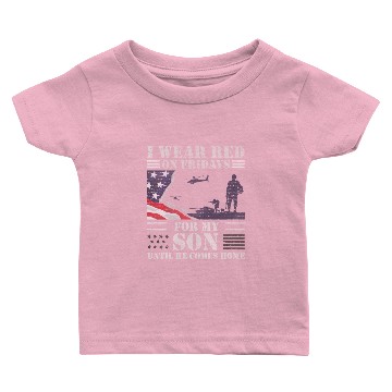 Discover Red Friday Baby T-shirts For Veteran Military Son