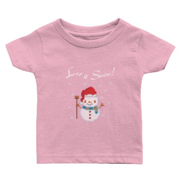 Discover Let It Snow Snowman Baby T-shirts