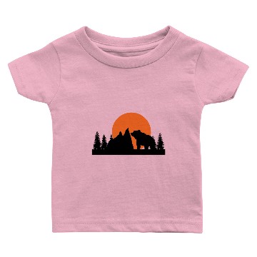 Discover Mountains, wilderness and bears Baby T-shirts